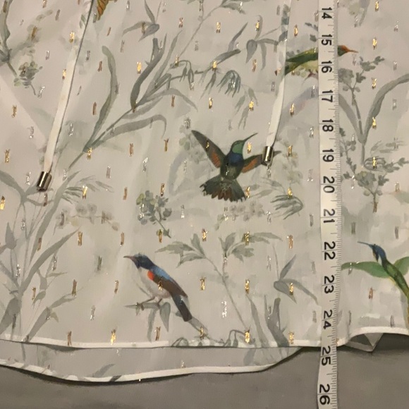 Ted Baker Humming Bird Floral Print Women's Top - Picture 5 of 5